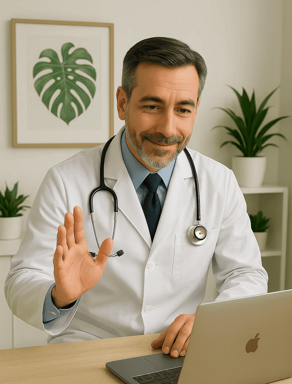 General practitioner speaking with a patient